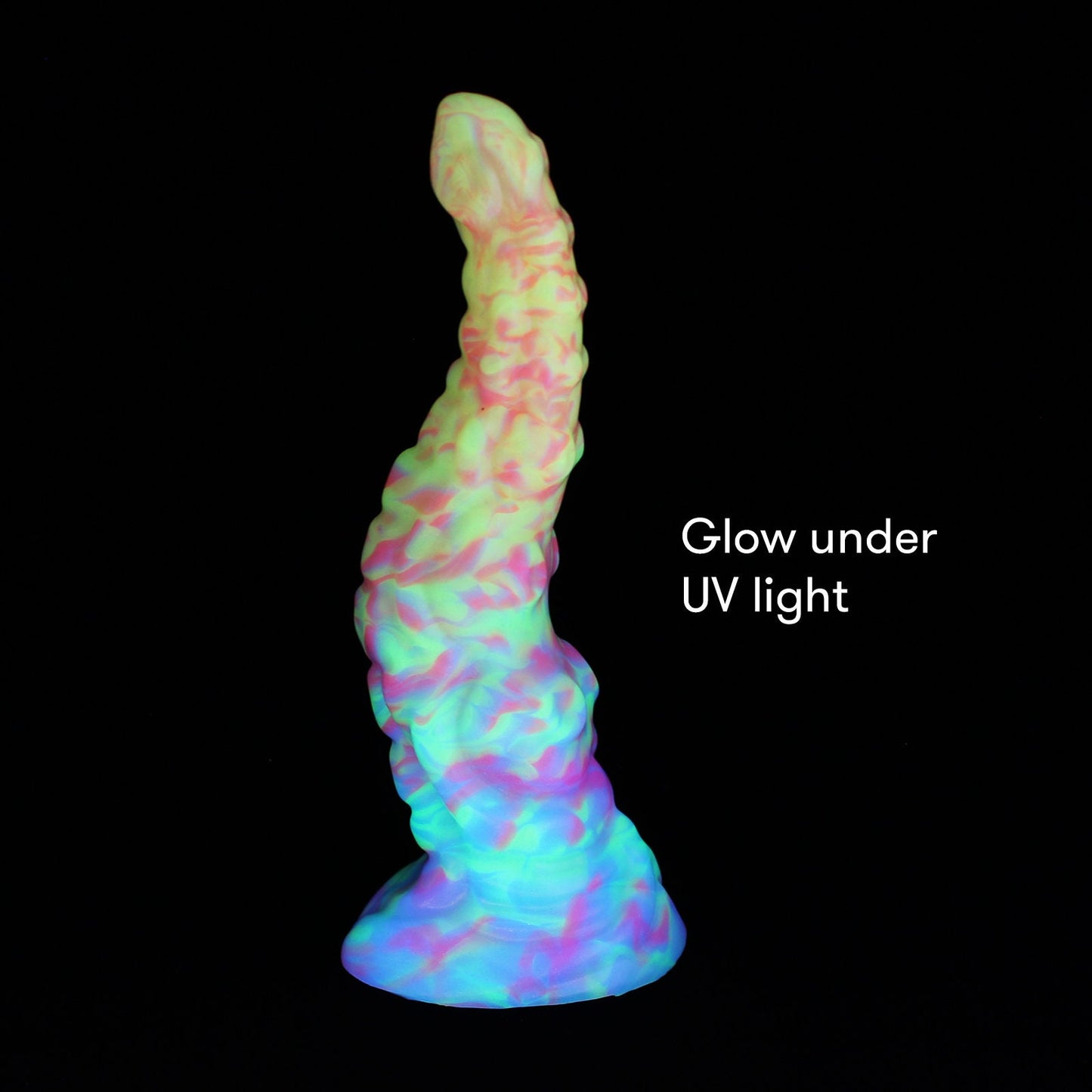 UV-reactive Kraken Silicone Dildo - Size Mini | Medium Firm Firmness | Ready-Made